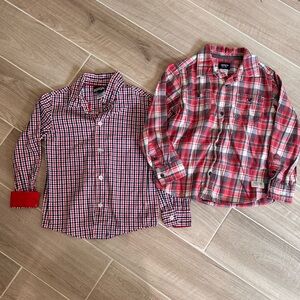 Boys Plaid Button Down Bundle 5t